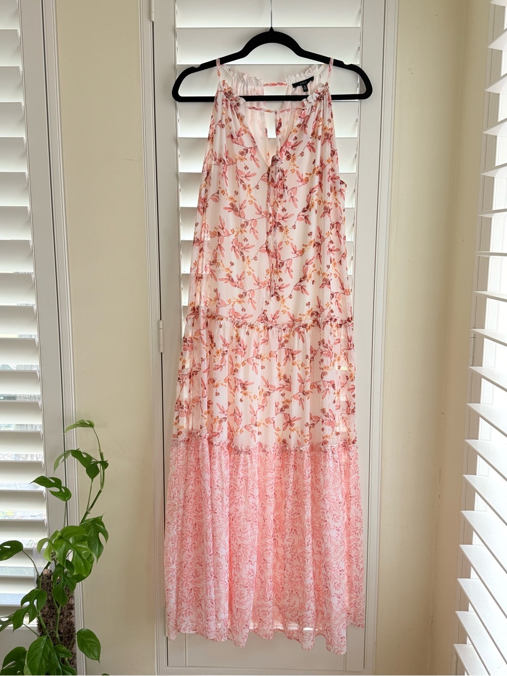 Drew Naomi Floral Tiered Maxi Dress Medium Boho Cottagecore Wedding Guest NWT